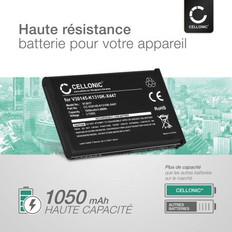 CELLONIC 2X Batterie pour Téléphone sans Fil Compatible avec Siemens Gigaset SL910, Gigaset SL910A, Gigaset SL910H, V30145-K1310