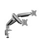 ICY BOX Support de Bureau pour Deux écrans jusqu'à 32" (81cm) Vesa, Guide-câble, Rotatif/inclinable, Ergonomique, argenté 60181 ICY BOX Support de Bureau pour Deux écrans jusqu'à 32" (81cm) Vesa, Guide-câble, Rotatif/inclinable, Ergonomique, argenté 60181
