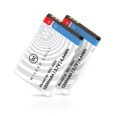 Wicked Chili 2 Batterie Compatible avec AMV Fritz!Fon C6 1200mAh jusqu'à 19 Heures d'autonomie en Conversation, Remplacement pou