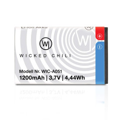 Wicked Chili 2 Batterie Compatible avec AMV Fritz!Fon C6 1200mAh jusqu'à 19 Heures d'autonomie en Conversation, Remplacement pou