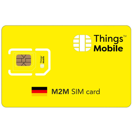 Carte SIM M2M Allemagne -Things Mobile - Couverture Mondiale, réseau Multi-opérateur GSM/2G/3G/4G LTE, sans coûts Fixes, sans éc