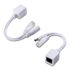 kwmobile Adaptateur Passif PoE - Set Câble « Power Over Ethernet » Injecteur PoE et Splitter PoE avec Prise RJ45 pour Réseau Cam