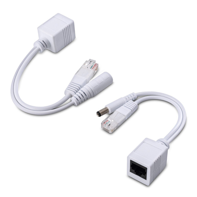kwmobile Adaptateur Passif PoE - Set Câble « Power Over Ethernet » Injecteur PoE et Splitter PoE avec Prise RJ45 pour Réseau Cam kwmobile Adaptateur Passif PoE - Set Câble « Power Over Ethernet » Injecteur PoE et Splitter PoE avec Prise RJ45 pour Réseau Cam