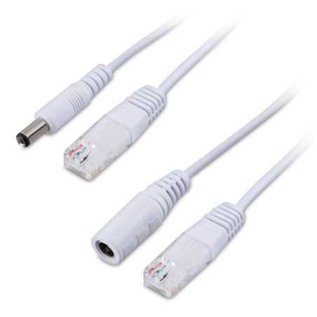 kwmobile Adaptateur Passif PoE - Set Câble « Power Over Ethernet » Injecteur PoE et Splitter PoE avec Prise RJ45 pour Réseau Cam