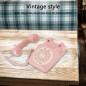 Téléphone Vintage Rose, Téléphone Fixe Rétro des Années 80, Téléphone de Bureau à Cadran Rotatif à L'ancienne, avec Ligne UK + U Téléphone Vintage Rose, Téléphone Fixe Rétro des Années 80, Téléphone de Bureau à Cadran Rotatif à L'ancienne, avec Ligne UK + U