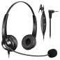 Callez Casque Téléphone Fixe sans Fil de 2,5 mm Dual avec Micro Anti-Bruit, Contrôle de Volume, Oreillette de Centre d'appel pou Callez Casque Téléphone Fixe sans Fil de 2,5 mm Dual avec Micro Anti-Bruit, Contrôle de Volume, Oreillette de Centre d'appel pou