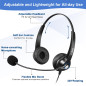 Callez Casque Téléphone Fixe sans Fil de 2,5 mm Dual avec Micro Anti-Bruit, Contrôle de Volume, Oreillette de Centre d'appel pou Callez Casque Téléphone Fixe sans Fil de 2,5 mm Dual avec Micro Anti-Bruit, Contrôle de Volume, Oreillette de Centre d'appel pou