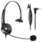 Callez Casque Téléphone Fixe sans Fil de 2,5 mm Monaural avec Micro Anti-Bruit, Contrôle de Volume, Écouteurs de Centre d'appel Callez Casque Téléphone Fixe sans Fil de 2,5 mm Monaural avec Micro Anti-Bruit, Contrôle de Volume, Écouteurs de Centre d'appel