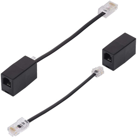 HAWAKA Adaptateur RJ11 vers RJ45, Prise 6P4C vers 8P8C