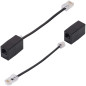HAWAKA Adaptateur RJ11 vers RJ45, Prise 6P4C vers 8P8C HAWAKA Adaptateur RJ11 vers RJ45, Prise 6P4C vers 8P8C