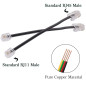HAWAKA Adaptateur RJ11 vers RJ45, Prise 6P4C vers 8P8C HAWAKA Adaptateur RJ11 vers RJ45, Prise 6P4C vers 8P8C