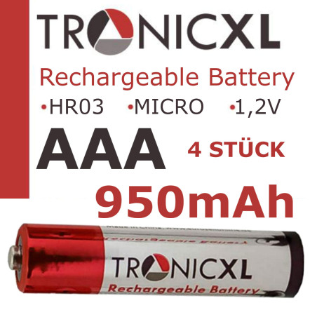 TronicXL Batterie rechargeable 950 mAh AAA compatible avec Siemens Gigaset sans fil Audioline Panasonic Telekom T-Sinus Detewe R