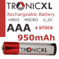 TronicXL Batterie rechargeable 950 mAh AAA compatible avec Siemens Gigaset sans fil Audioline Panasonic Telekom T-Sinus Detewe R TronicXL Batterie rechargeable 950 mAh AAA compatible avec Siemens Gigaset sans fil Audioline Panasonic Telekom T-Sinus Detewe R