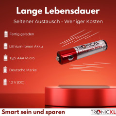 TronicXL Batterie rechargeable 950 mAh AAA compatible avec Siemens Gigaset sans fil Audioline Panasonic Telekom T-Sinus Detewe R