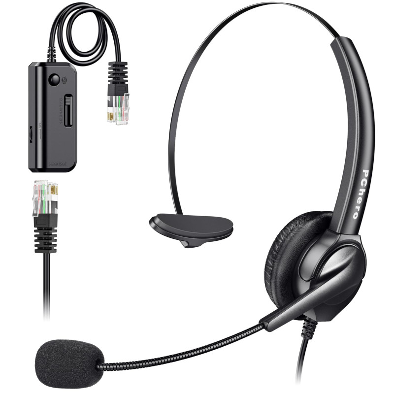 Pour Casque Téléphones IP Cisco, PChero 6ft Mains libres Noise Monaural Call Center Cancelling Corded 4-Pin RJ9 Cristal Head Cas Pour Casque Téléphones IP Cisco, PChero 6ft Mains libres Noise Monaural Call Center Cancelling Corded 4-Pin RJ9 Cristal Head Cas