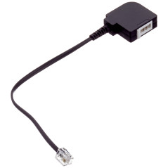 goobay Wentronic Adaptateur téléphone (RJ11 mâle vers Prise TAE F Femelle) Noir