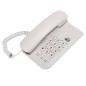 Garsent Téléphone Filaire, Téléphone Fixe Mains Libres avec Gros Boutons pour Maison Bureau Hôtel.(Blanc)