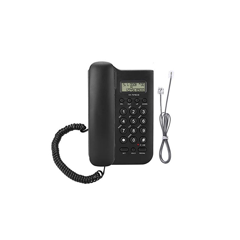 Zerone Téléphone Fixe Mural Filaire avec Identification de l'appelant pour Bureau à Domicile Zerone Téléphone Fixe Mural Filaire avec Identification de l'appelant pour Bureau à Domicile