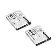 Wicked Chili Batterie 2 pièces Compatible avec AVM Fritz!Fon C5 / C4 / M2 / MT-F/Motorola MOTOFONE F3 / EM325 / M325 / EM25 - Re