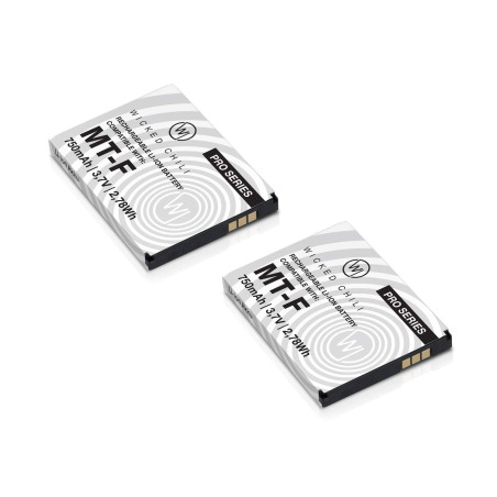 Wicked Chili Batterie 2 pièces Compatible avec AVM Fritz!Fon C5 / C4 / M2 / MT-F/Motorola MOTOFONE F3 / EM325 / M325 / EM25 - Re