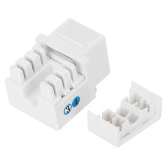 Prise téléphonique CAT3, prise RJ11Téléphone Keystone Jack coupleur de connecteur de ligne téléphonique avec couvercle anti-pous