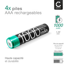 CELLONIC, Batterie Compatible avec Telekom Speedphone 12, Speedphone 11, Speedphone 10 (1000mAh, 4X 1.2V) Batterie de Remplaceme