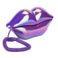 Tosuny Lèvres Téléphone Fixe, Lèvres Violettes Téléphone Electroplate Téléphone Fixe de Bureau, Téléphone en Forme de lèvre Mign Tosuny Lèvres Téléphone Fixe, Lèvres Violettes Téléphone Electroplate Téléphone Fixe de Bureau, Téléphone en Forme de lèvre Mign