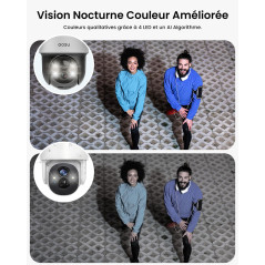 aosu 2K Camera Surveillance WiFi Exterieure sans Fil, 3MP Camera Solaire Extérieur, 360° PTZ Sécurité à Domicile, Suivi Automati