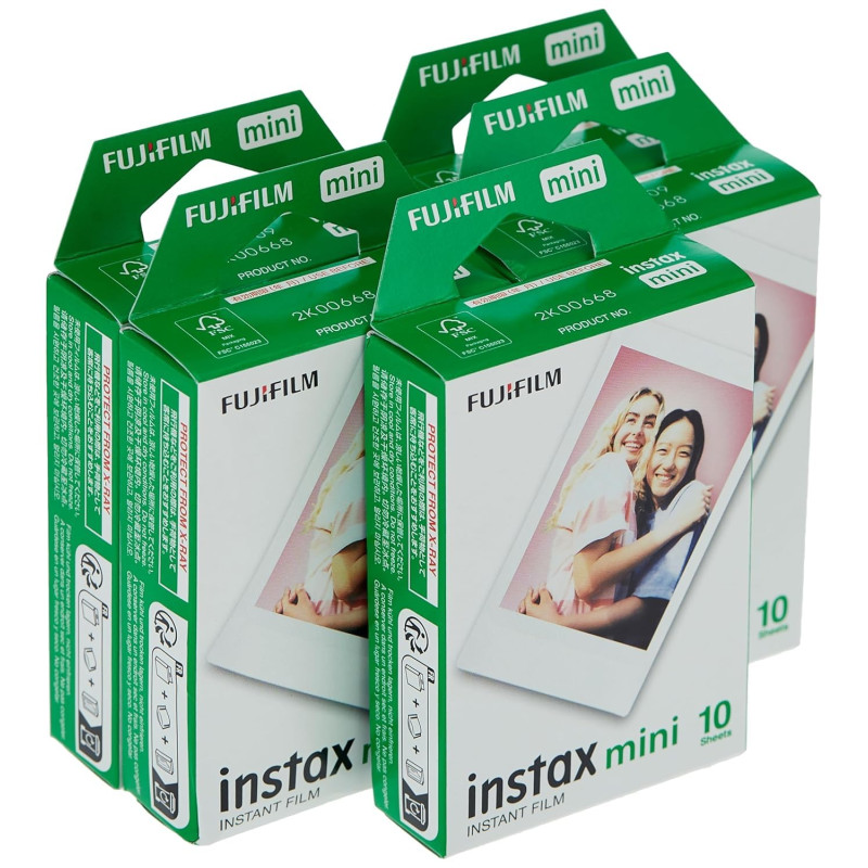 Fujifilm Instax 5 paquets de 10 mini films instantanés Fujifilm Instax 5 paquets de 10 mini films instantanés