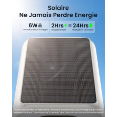 ieGeek Camera Surveillance WiFi Exterieure sans Fil Solaire - 2K Caméra avec Panneau Solaire Intégré, Batterie 5200mAh, Vision N