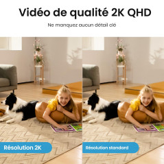 aosu 2K Caméra Surveillance WiFi Intérieure, Caméra Intérieure, Vision Nocturne HD 10m, 5G/2.4 GHz WiFi, Détection des Humains e