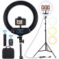 Ring Light avec Trépied, 18 Pouces Extérieur 2900-6000K LED Anneau Lumineux Réglable, Lampe Annulaire pour Telephone Youtube Tik Ring Light avec Trépied, 18 Pouces Extérieur 2900-6000K LED Anneau Lumineux Réglable, Lampe Annulaire pour Telephone Youtube Tik