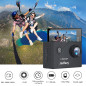 Jadfezy Camera Sport 1080P FHD,Etanche 30M Caméra d'action Grand Angle, avec Deux Piles Rechargeables 900 mAh Caméra Sport et ki Jadfezy Camera Sport 1080P FHD,Etanche 30M Caméra d'action Grand Angle, avec Deux Piles Rechargeables 900 mAh Caméra Sport et ki