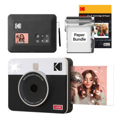 Kodak Mini Shot 3 Retro Cadeau Noel, Appareil Photo Instantané Vintage avec Imprimante Photo Portable, 76x76 mm, Technologie 4Pa
