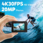 AKASO Caméra Sport 4K 30fps 20MP WiFi Caméra d'action 170° Grand Angle, Télécommande 2.4 G, Caméra Étanche 30M et 2 Batteries, S AKASO Caméra Sport 4K 30fps 20MP WiFi Caméra d'action 170° Grand Angle, Télécommande 2.4 G, Caméra Étanche 30M et 2 Batteries, S