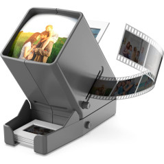 Visionneuse de diabète 35 mm, grossissement x 3 et Vision de Table éclairée par LED et Fonctionnement sur Piles – pour Diapositi