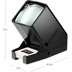 Visionneuse de diabète 35 mm, grossissement x 3 et Vision de Table éclairée par LED et Fonctionnement sur Piles – pour Diapositi