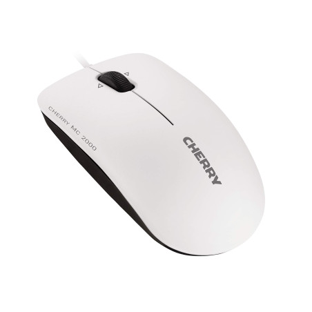 CHERRY MC 2000, Souris Filaire de Taille Standard, Design Symétrique pour Droitiers et Gauchers, 3 Touches, 1600 dpi, Tilt-Wheel