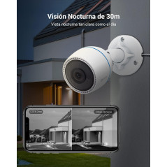 EZVIZ Outpro 1080P Caméra Surveillance WiFi Exterieure, Caméra Exterieur WiFi 2.4Ghz avec 30m Vision Nocturne, IP67 étanche, Dét