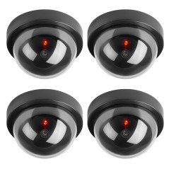 TOROTON Caméras factices, Fausse de Sécurité Caméra Dôme CCTV avec LED Clignotant Lumière pour Les Entreprises Magasins Accueil,