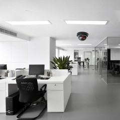TOROTON Caméras factices, Fausse de Sécurité Caméra Dôme CCTV avec LED Clignotant Lumière pour Les Entreprises Magasins Accueil,