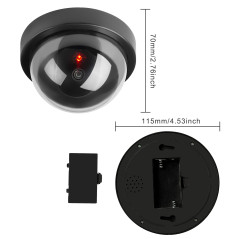 TOROTON Caméras factices, Fausse de Sécurité Caméra Dôme CCTV avec LED Clignotant Lumière pour Les Entreprises Magasins Accueil,