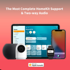 Aqara Camera Interieur WiFi G2H Pro, Hub Zigbee, Caméra HomeKit, Reconnaissance des Visages, Vision Nocturne, Audio Bidirectionn