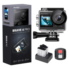 AKASO Caméra Sport 4K 20MP WiFi Action Caméra sous-Marine 40M Ultra HD Stabilisateur avec Écran Tactile Grand Angle Zoom 5X Télé