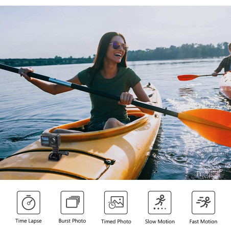 AKASO Brave 7 LE Caméra Sport 4K 30FPS 20MP WiFi, Action Cam 40M avec Écran Tactile IPX7, Caméra Stabilisateur EIS 2.0 avec Doub