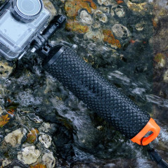Homeet Poignée Flottant Etanche Action Caméra Grip Pôle Handle Anti-Glissant Selfie Stick à Plonger pour Sport Caméra, Orange