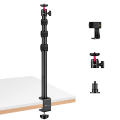 Victiv Support de Table pour Appareil Photo, 37cm-105cm Support Lumière de Bureau, Trépied Table à Clipser avec vis 1/4", Suppor