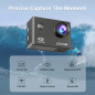TIMNUT Sport Caméra 4K 30FPS, HD 20 MP Caméscope WiFi, Caméra Étanche 40m avec Microphone, télécommande, EIS Anti-Vibration, 2 B TIMNUT Sport Caméra 4K 30FPS, HD 20 MP Caméscope WiFi, Caméra Étanche 40m avec Microphone, télécommande, EIS Anti-Vibration, 2 B