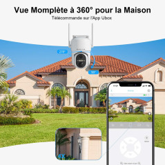 Camera Surveillance WIFI exterieure Sans fil, Camera Exterieur Sans fil, Camera de Surveillance Sans Internet, Audio 2 Voies, Al