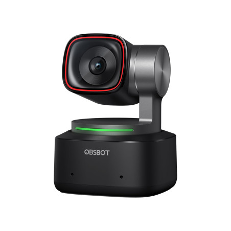 OBSBOT Tiny 2 - PTZ 4K Webcam avec Suivi AI, Commande Vocale, Commande Gestuelle, Microphones Réducteurs de Bruit, Autofocus, US